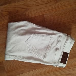 White Hollister High waiste High Rise Skinny Jeans